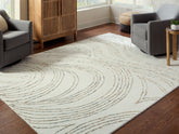 A2Z Furniture - Ashley Furniture - Deenbury Rug - 7'8" x 10' Area Rug / Ivory/Green/Brown - R407861